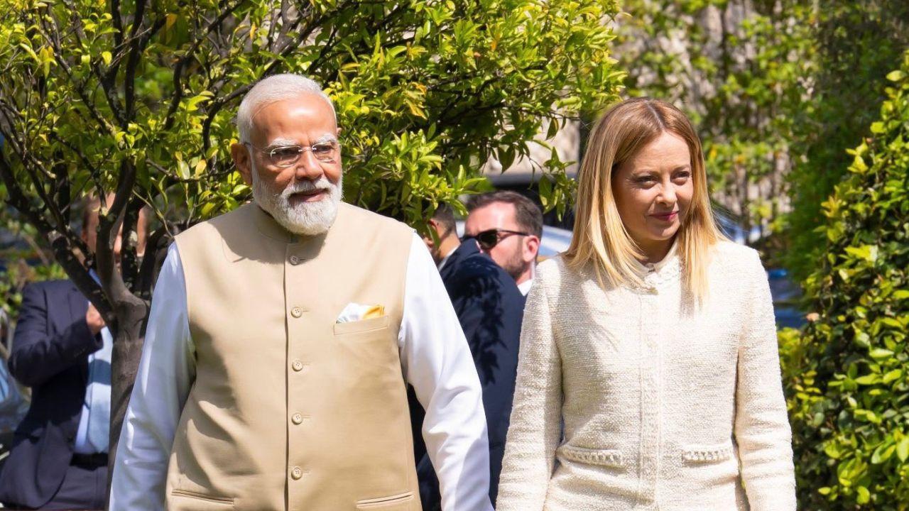 Meloni congratulates PM Modi. Pic/X